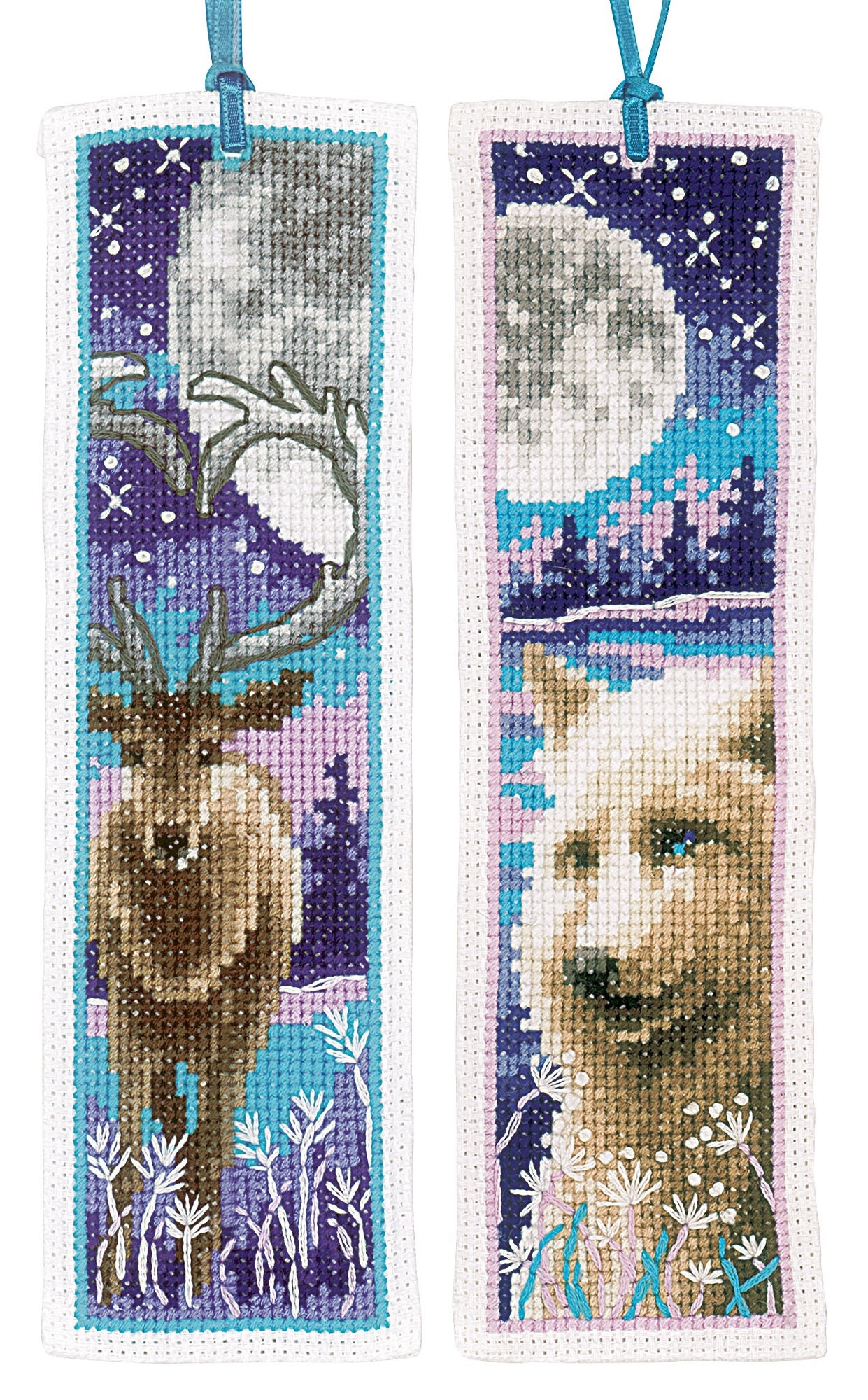 Vervaco Counted Cross Stitch Kit - Cat & Dog Bookmarks