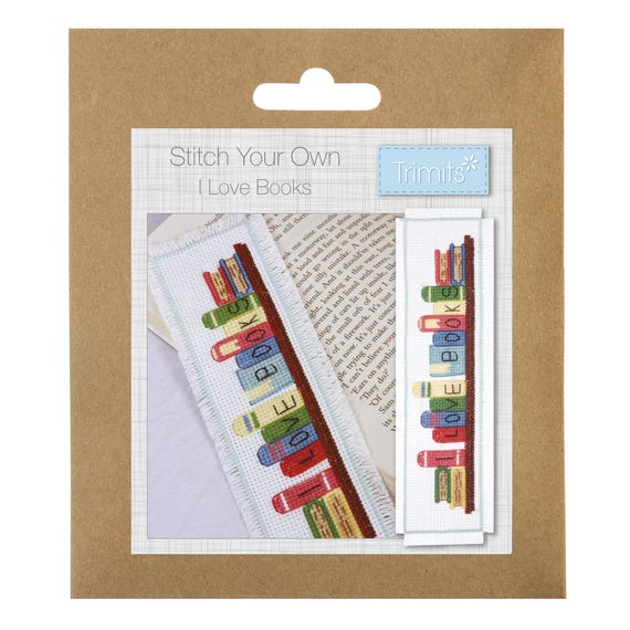 Trimits Mini Counted Cross Stitch Bookmark: I Love Books Trimits Mini Counted Cross Stitch Bookmark: I Love Books