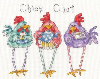 Bothy Threads XMS42 Chick Chat Counted Cross Stitch Kit by Margaret Sherry