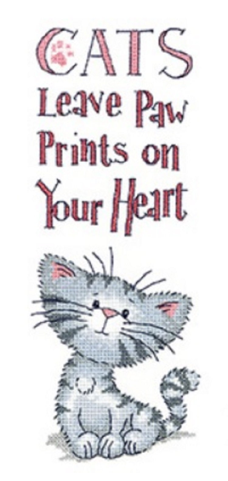 Heritage Crafts Peter Underhill Cross Stitch Kit Cats Paw Prints Aida 
