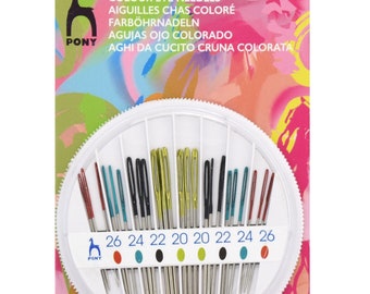 Pony Colour Eye Chenille Needles Compact - fine embroidery needles