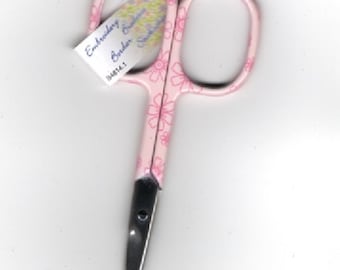 Floral Embroidery Scissors - Pink - 9.5cm (3.75") -