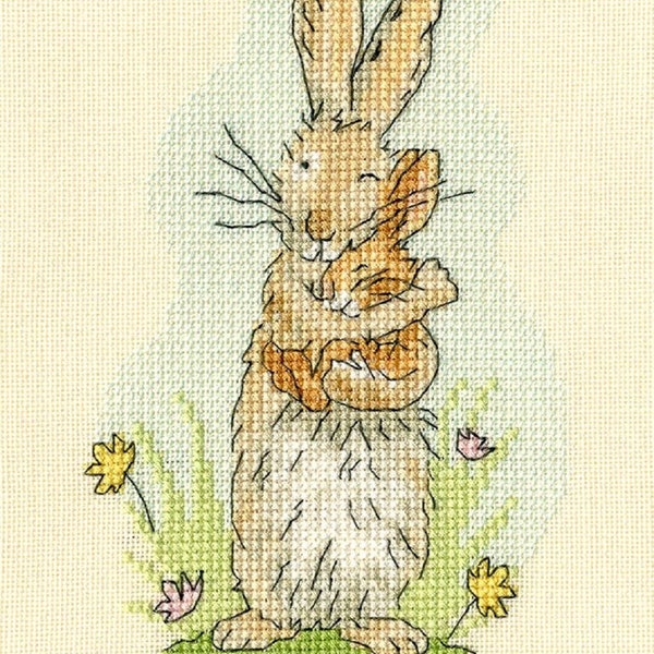 Bothy Threads XAJ4 I've got you babe - Bunny Cross Stitch Kit by Anita Jeram