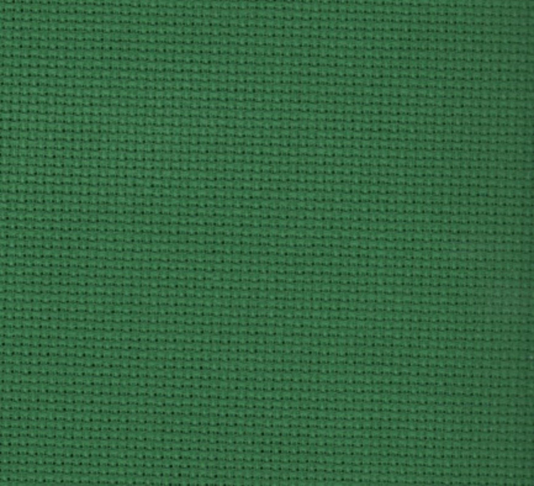 Zweigart Christmas Green 14 count Aida Cross Stitch Fabric. Piece approx. 50 x 55cm