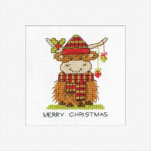 Heritage Crafts - Kit de cartes de Noël au point de croix en tartan des Highlands par Kirsten Roche