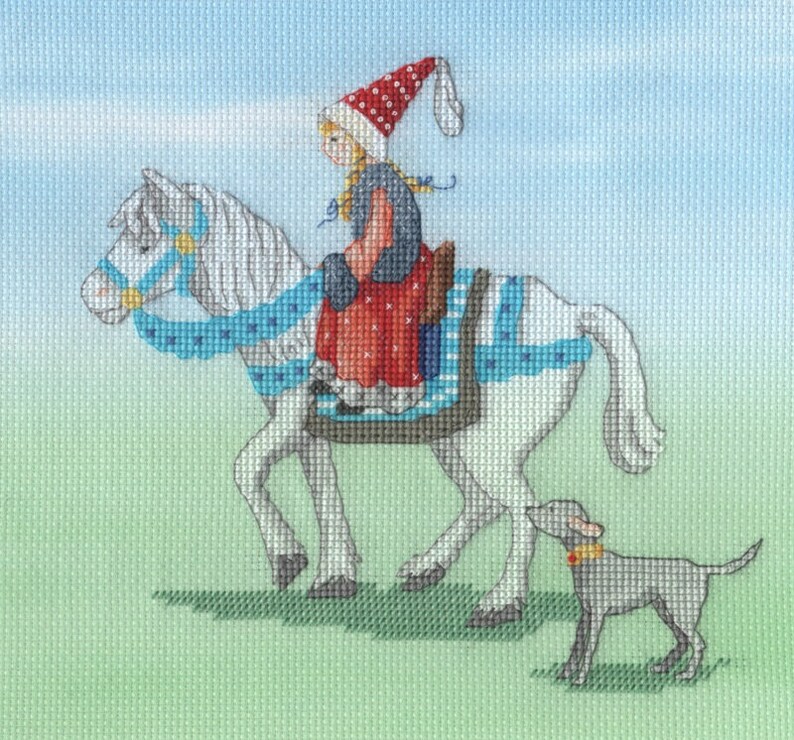 KL198 Medieval Maiden Counted Cross Stitch Kit. Designed by Etsy