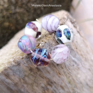 Набор 6шut Lampwork бусины русинок ручнок пружиINA