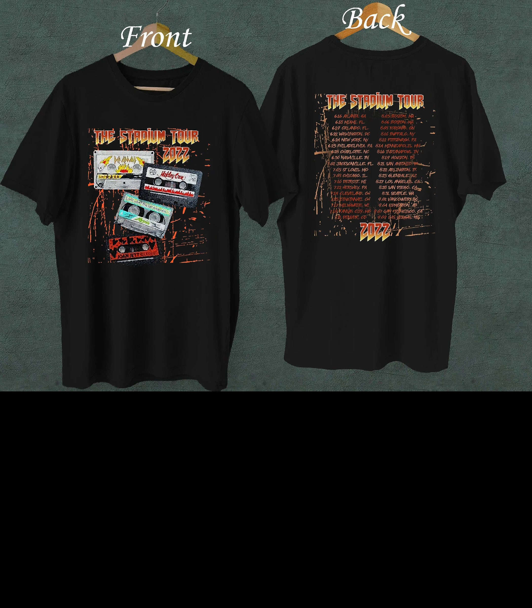 Discover The Stadium Tour 2022  Motley Crue Zweiseitiges Shirt