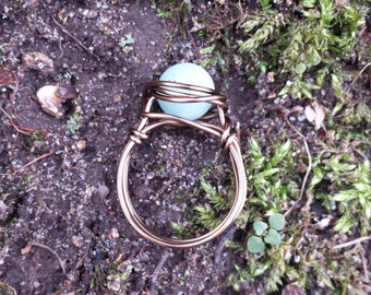 Amazonite Wire - Wrapped Ring