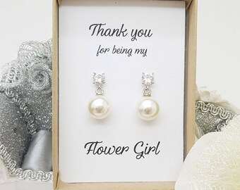 flower girl earrings