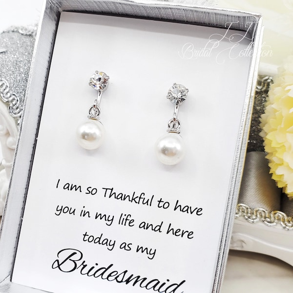 Simple 8mm Pearl SILVER Clip on  Earrings, Flower girl,Bridesmaid Earrings Gift, Bridesmaid gifts Bridal Wedding Jewelry Mom