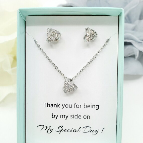 Ensemble Parure Femme Argent 925 Coeur Zircone - Collier Boucles D'Oreilles Hypoallergénique