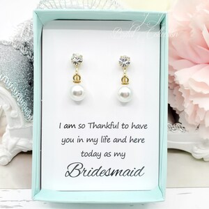 Simple 8mm Pearl GOLD Clip on Earrings,Flower girl, Wedding Bridesmaid Earrings Gift image 8