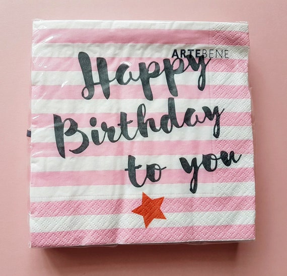 20 X BLACK /& GOLD BIRTHDAY PARTY FUN 3 PLY LUNCH NAPKINS 33CM X 33CM easter KIDS