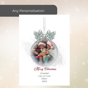 Tarjeta de Navidad con foto familiar, Navidad personalizada de nuestra familia, tarjetas navideñas de la familia, tarjeta de Navidad moderna con foto 2023