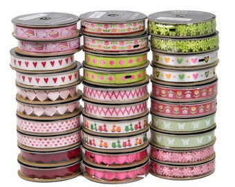 Self adhesive ribbons in assorted colours, Every day crafting stick on ribbons, Beautiful sticky ribbons for card making and scrapbooking