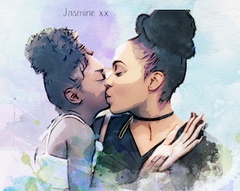 Watercolor Photo Birthday Card, Personalized Keepsake Any Celebration