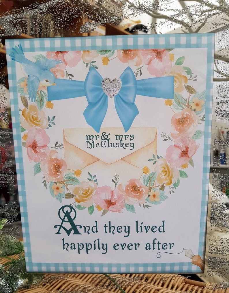 Fairy Tale Personalized Wedding Day Sign A4 Cinderella Etsy