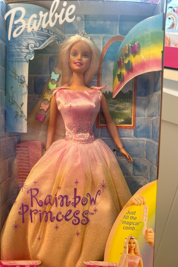 Barbie Rainbow Princess Lights and Sounds African-American Doll