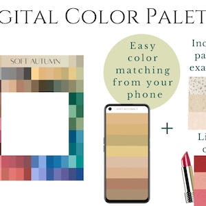 Weiche Herbstpalette, Digital Swatch Fan, Saisonale Palette, Armocromia, Einkaufshelfer, Kleidung, Kleiderschrank, Farblehre, Sofort Download