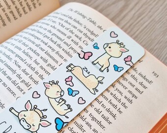 Giraffe bookmark Personalised Kawaii gift Name gift metal bookmark party favors Kids giraffes Party zoo reading gift safari animals