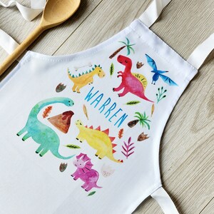 Magical Dinosaurs Childs Polyester Apron baking apron personalised apron baking gift cake maker dinosaur birthday gift toddler apron adult