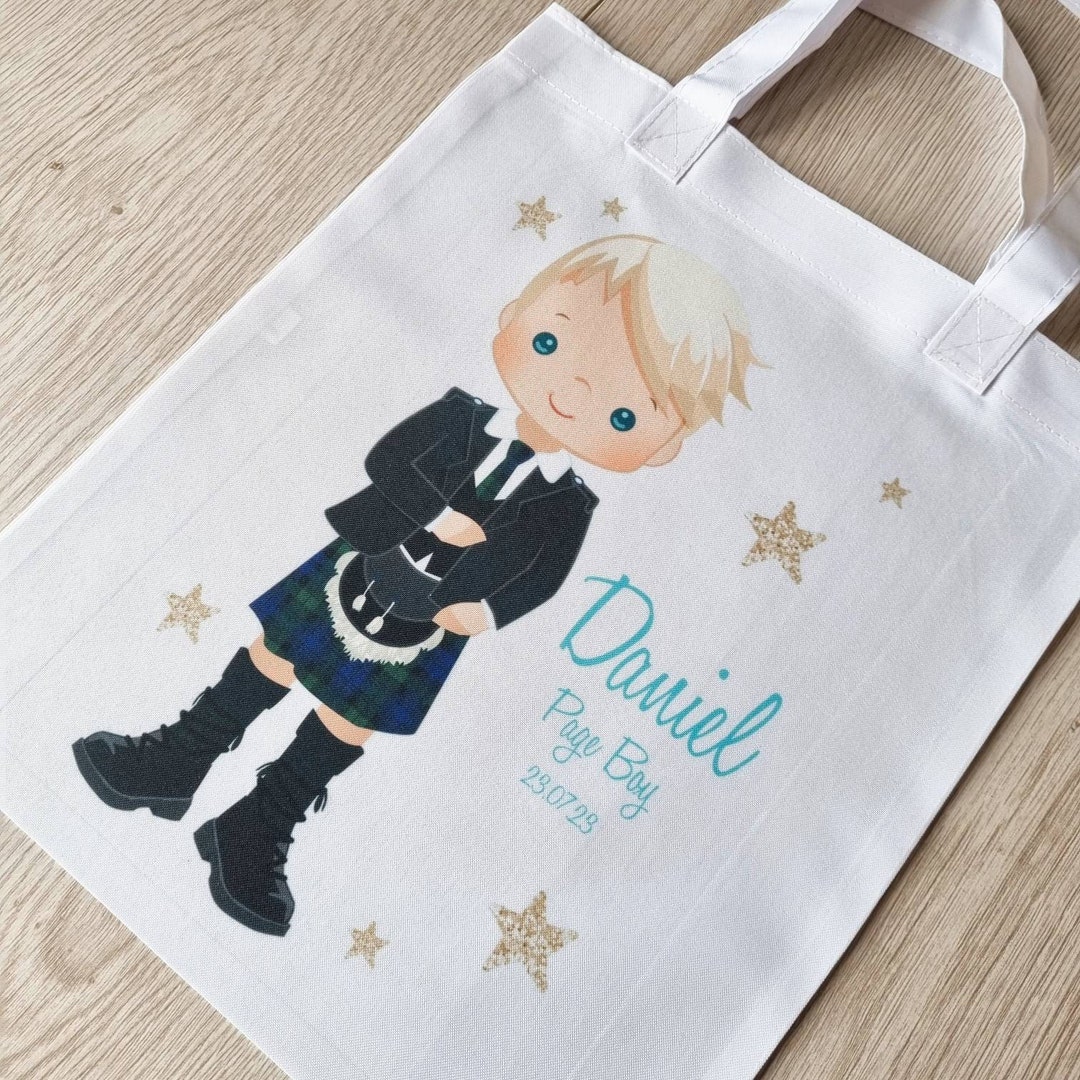 Page Boy Kilt Bag Wedding Favour Gift Bag Tote Bag Gym Bag School Bag