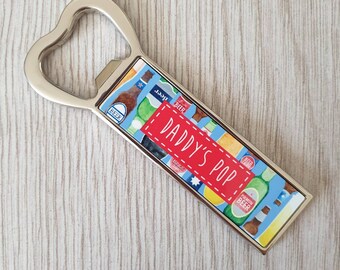 Beer bottle opener personalised  beer bottles fridge magnet father's day gift drinking accessory daddy's beer
