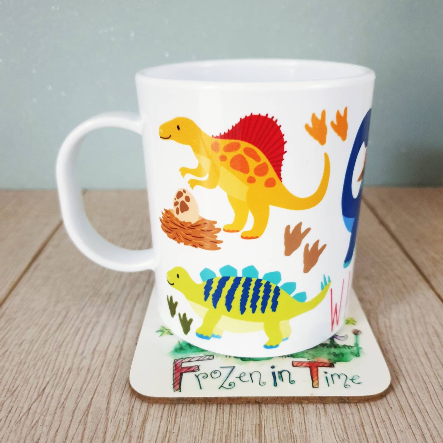 Dinosaur mug personalised kids cup dinosaur gift plastic mug Etsy