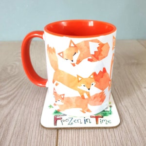 Watercolour Fox mug Coffee Mug Cute coffee mug woodland Ceramic 11oz mug Mugs Animal Mug Gift for him her forest British wildlife foxes
