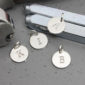 Small silver initial charms clearance