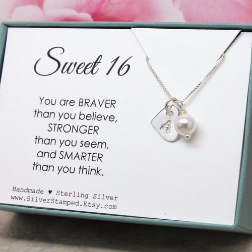 Sweet 16 Gift 16th Birthday Gift Girl Necklace Sweet 16 Etsy