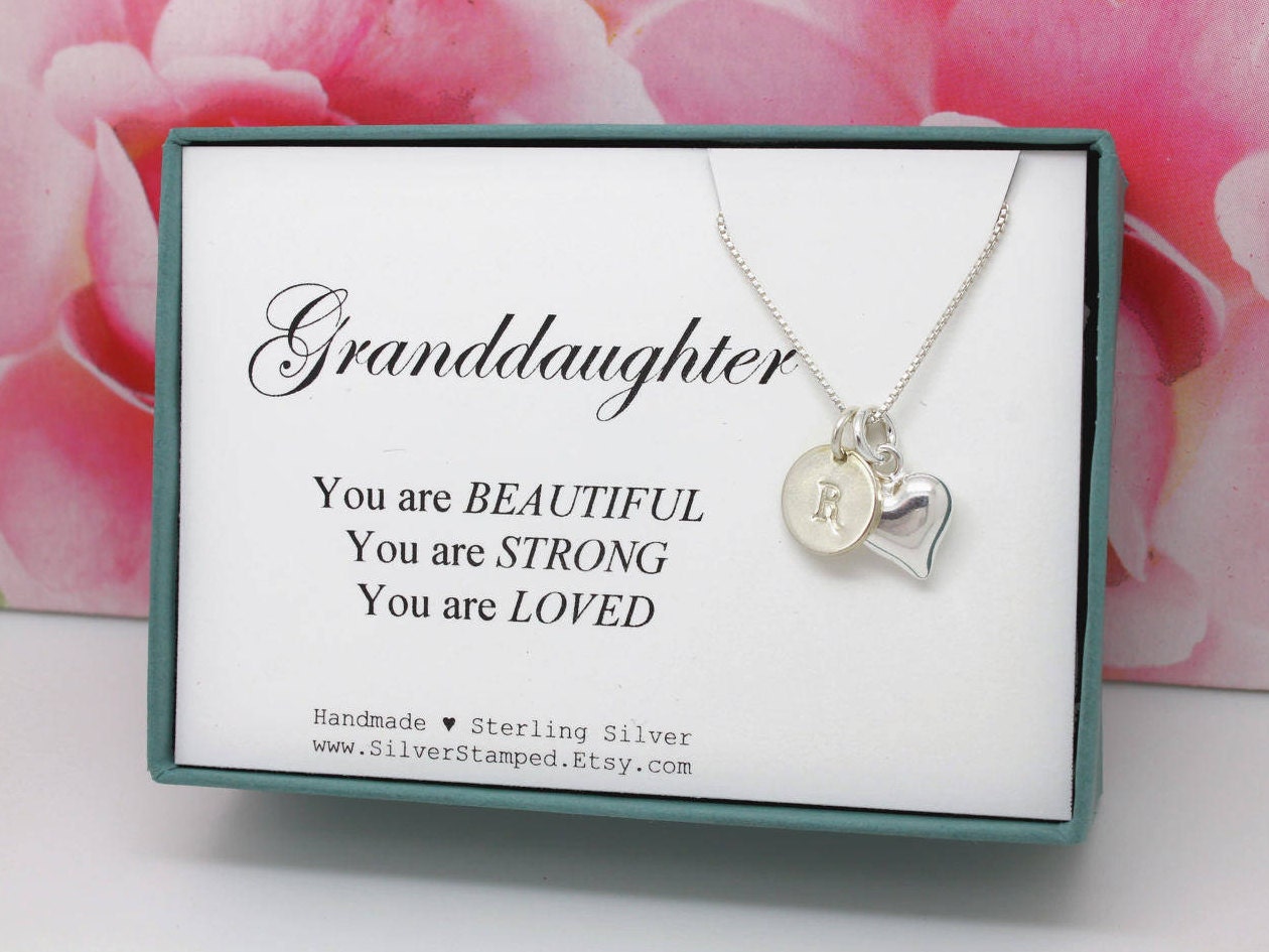 Gift for Granddaughter sterling silver necklace Unique gift Etsy