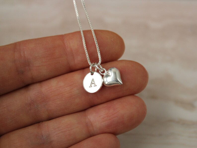 Gift for Granddaughter Necklace Sterling Silver Heart and Etsy
