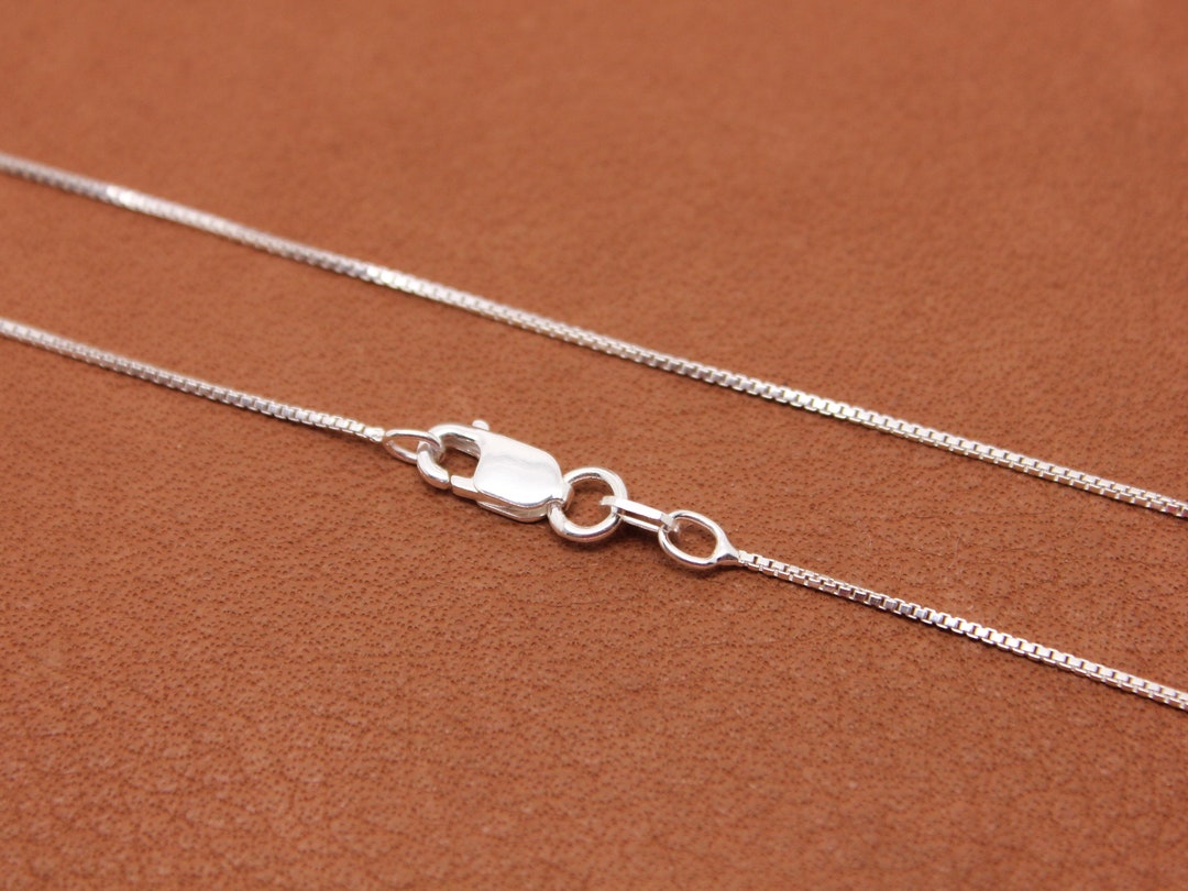 Sterling Silver Chain, 16 18 20 Box Chain, Thin Dainty Silver Necklace ...