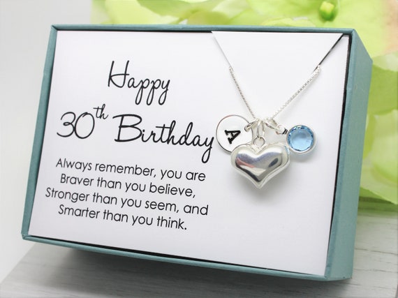 30th Birthday Gift for 30 Year Old Woman 925 Sterling