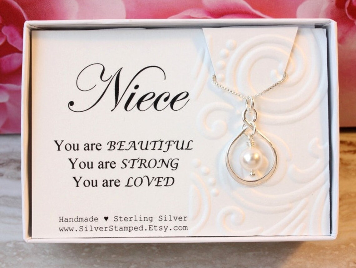 Gift for Niece Necklace Sterling Silver Infinity Charm With Etsy