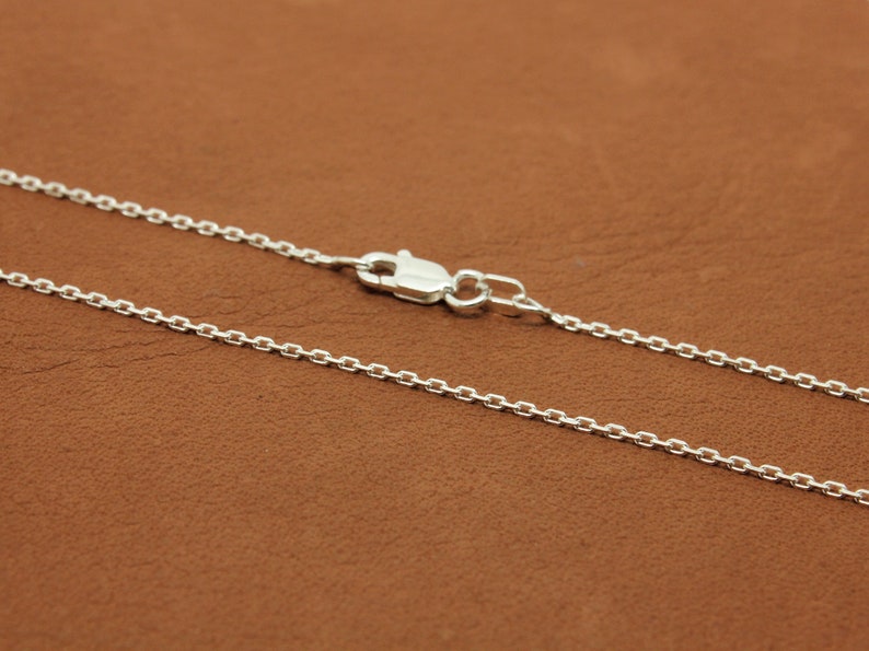 Cable Chain, thin dainty 925 Sterling Silver necklace chain, 16 chains, 18 chains or 20 necklace for her, lobster clasp, made in Italy zdjęcie 4