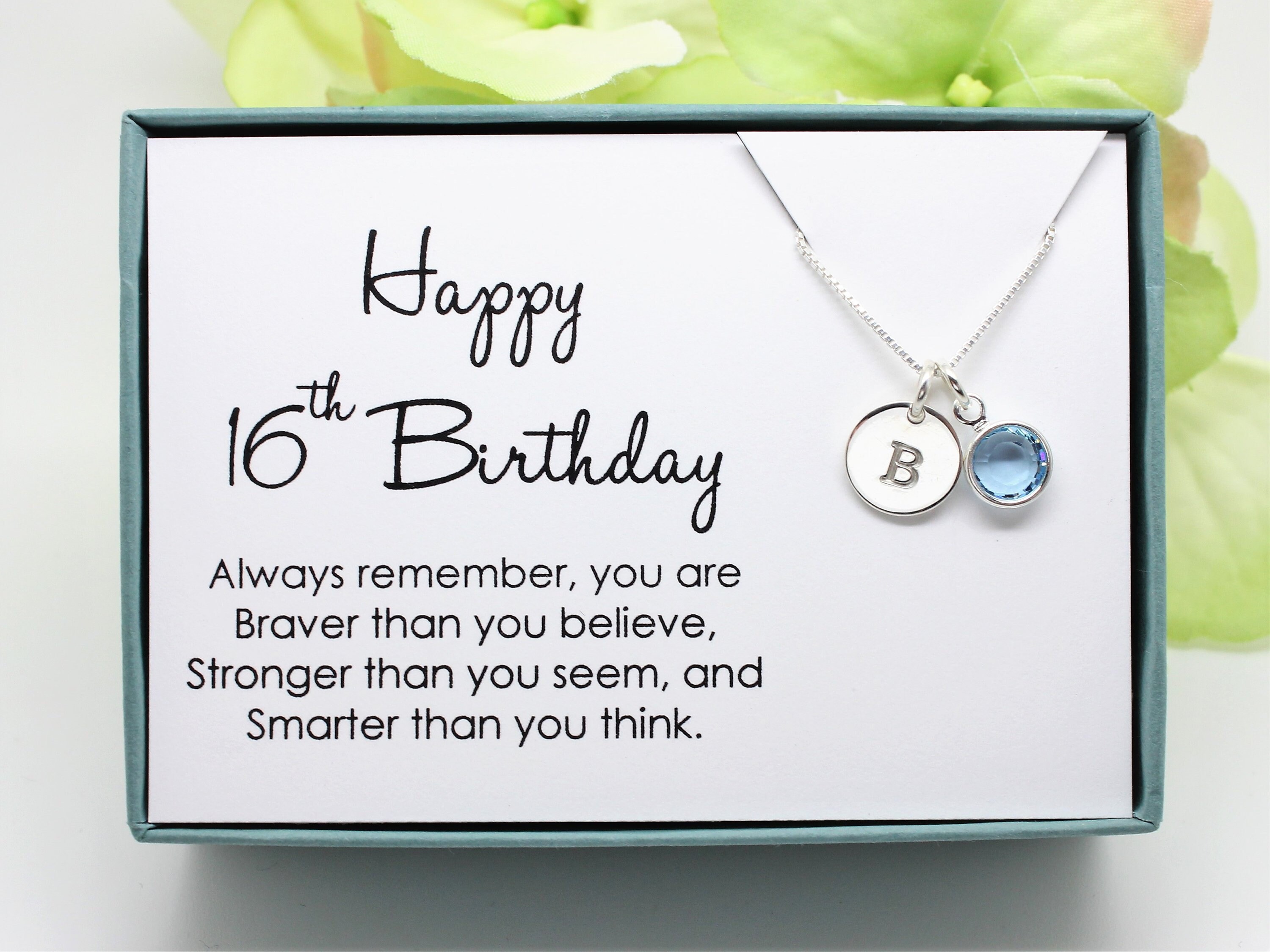 16th Birthday Gift for Girl Birthstone 