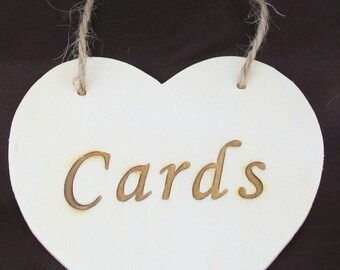 Wood Heart Card Sign, Card Box Sign, Wood Heart, Rustic Wedding, Wedding Sign, Cards Sign, Wooden Cards Sign, Wedding, Shower, Engagement