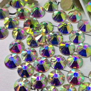 400pcs SS16 Premium Glass Crystals Clear AB NON Hotfix Flatback Rhinestones