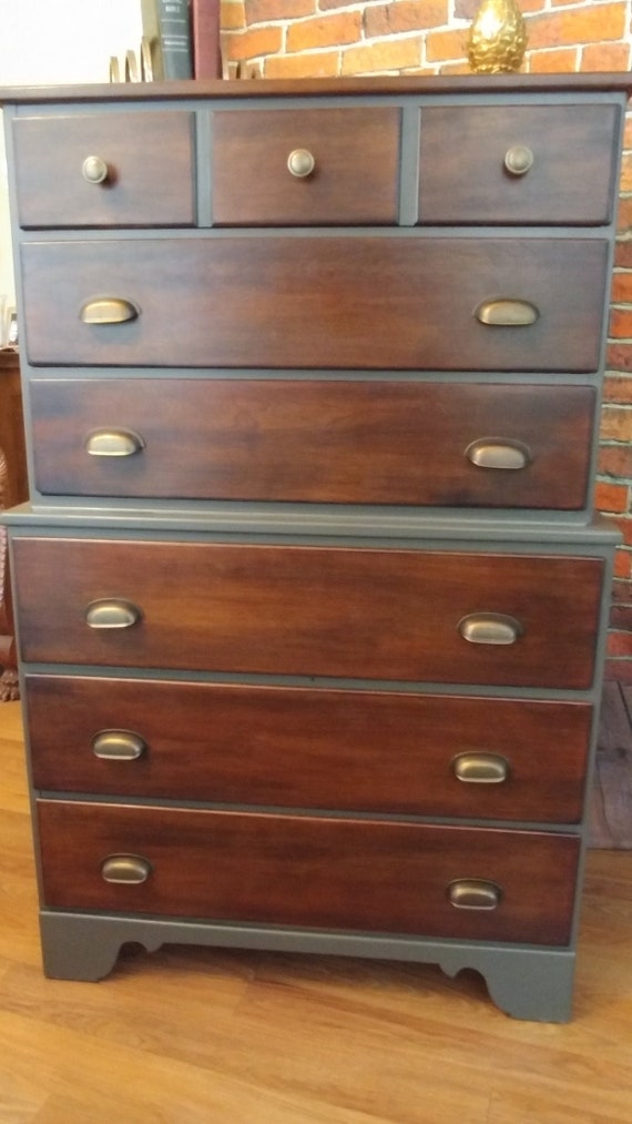 Vintage Ethan Allen Tall Dresser Etsy