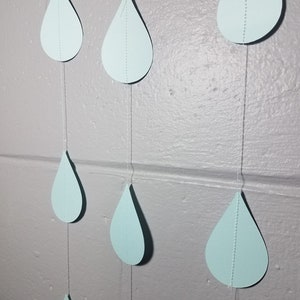 Raindrops Garland Banner Spring Decor | Cake Smash Photo Prop | Rain Backdrop