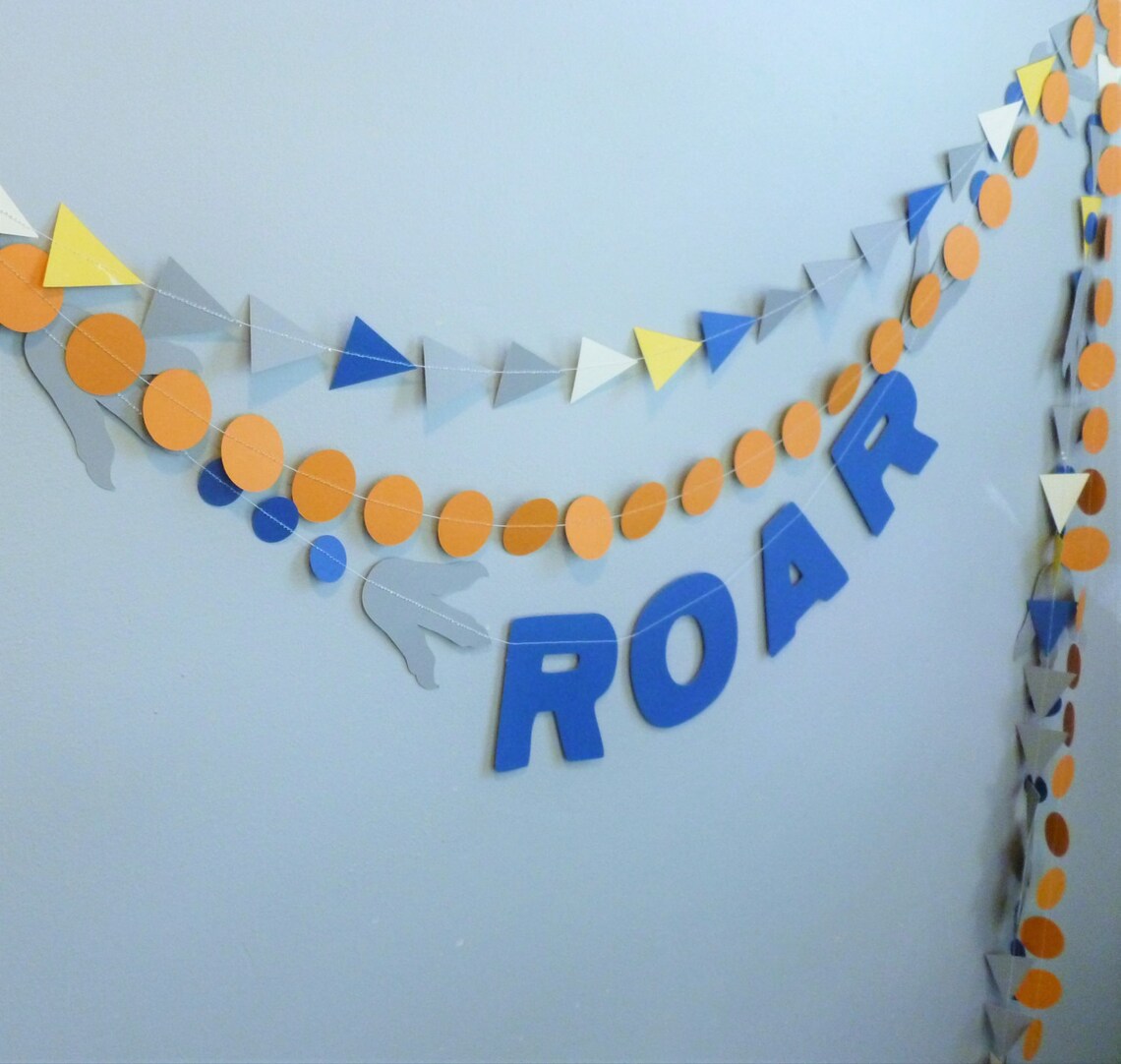 Orange Circle Garland Orange Cubicle Decor Orange Home Etsy