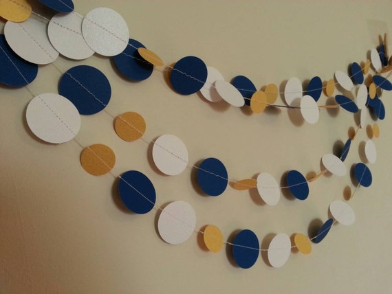 Royal Blue White And Gold Garland Baseball Party Decor Etsy