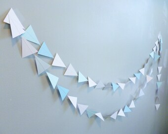 Blue Silver White Geometric Christmas and Holiday Decor | Geometric Christmas | Tribal Christmas