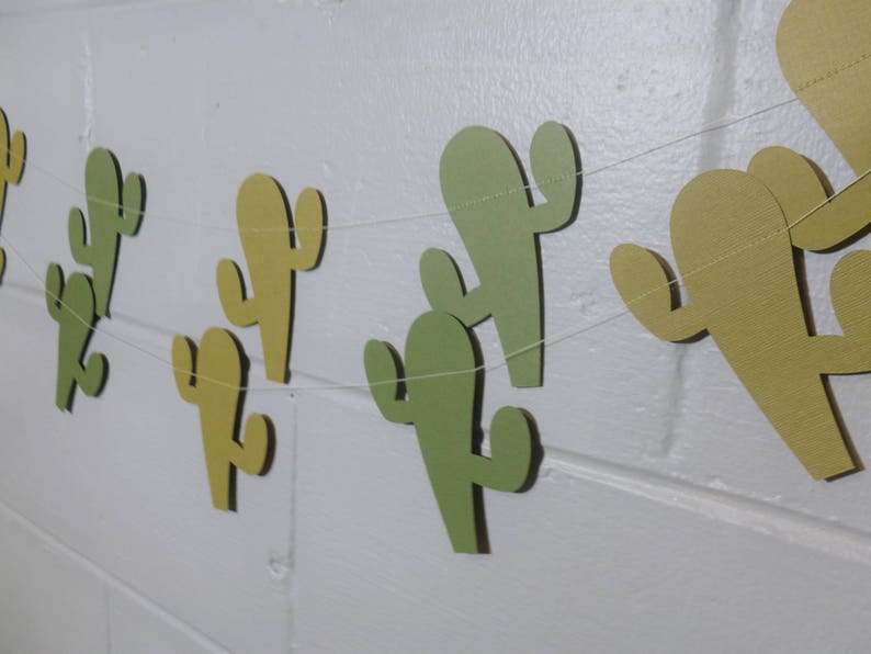 Cactus Garland Paper Cactus Garland Succulent Southwest Etsy