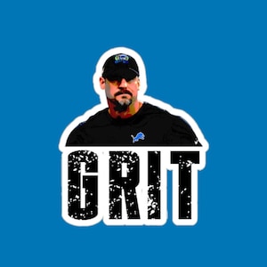 Dan Campbell Detroit Lions Kiss-Cut Sticker -NFL Fan Decal, Laptop Sticker, Water Bottle Sticker, Gift for Lions Fan