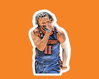 Jalen Brunson Celebration Sticker | New York Knicks Color Kiss-Cut Vinyl Decal