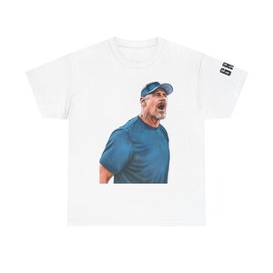 Dan Campbell Cotton Tee Shirt Detroit Lions, Unisex Heavy Cotton T-Shirt, Gift for Detroit Lions Fan